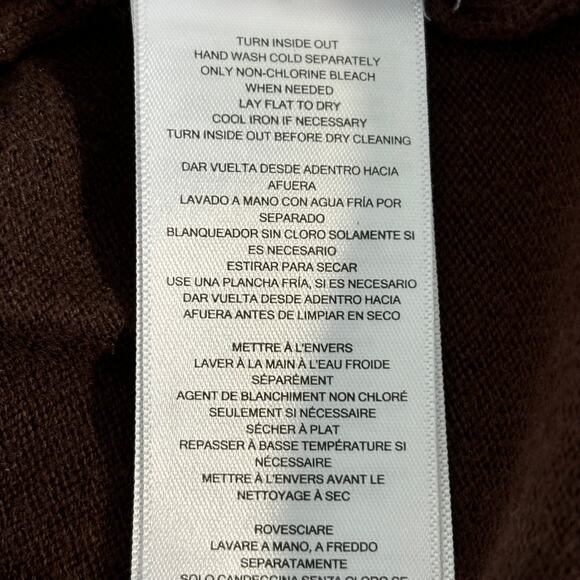 Michael Kors Wms XL Brown LS Lightweight Midi Sweater Dress Gold Studded - Picture 10 of 10